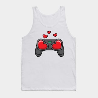 Gamer Lover Heart Valentines Day Tank Top